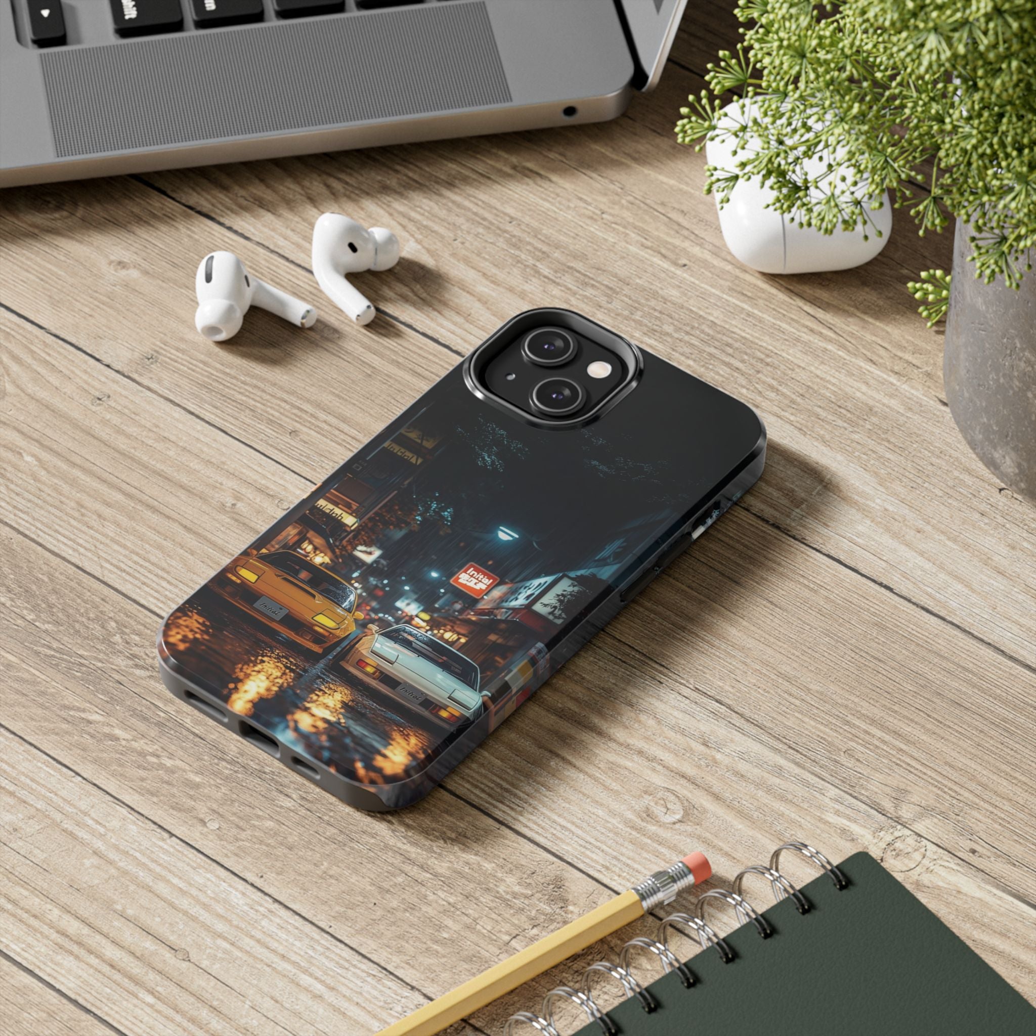 Night Cityscape Phone Cases, Urban Aesthetic Case, Tough Protection Case, Perfect Gift for Car Lovers, Ideal for Birthdays, Holidays