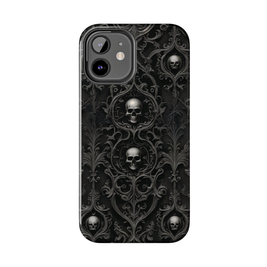Gothic Skull Phone Cases - Tough Protection, Unique Gift for Halloween, Dark Aesthetic Accessory for Men and Women, Trendy Phone Cover