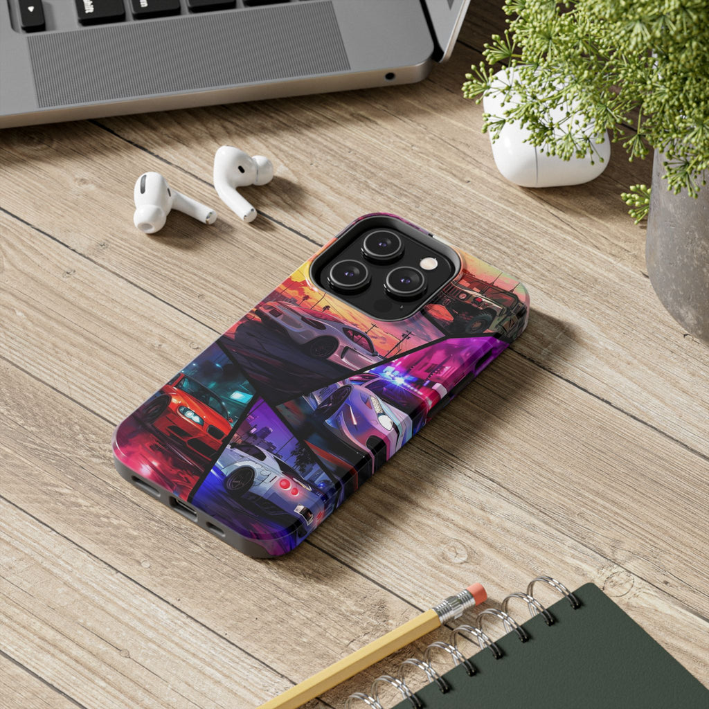 Vibrant Automotive Tough Phone Cases for Car Enthusiasts