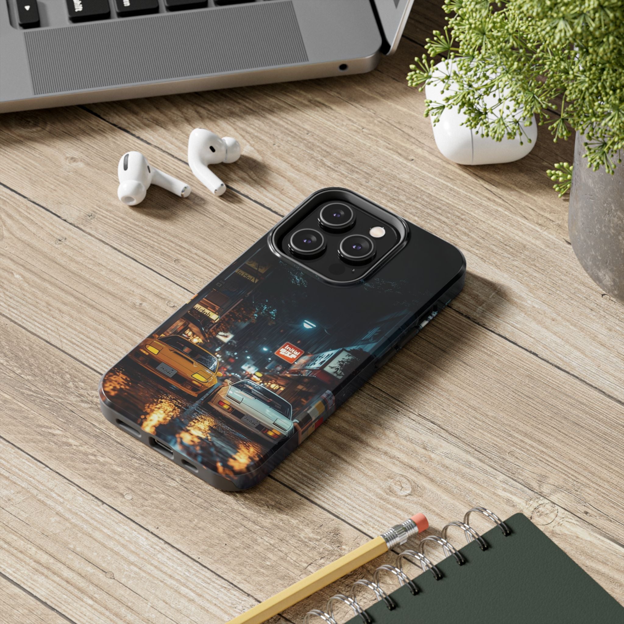 Night Cityscape Phone Cases, Urban Aesthetic Case, Tough Protection Case, Perfect Gift for Car Lovers, Ideal for Birthdays, Holidays