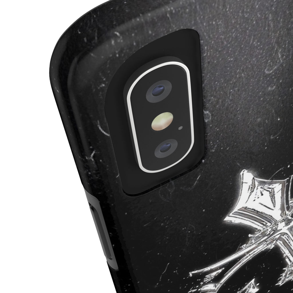 Tough Phone Case with Cross Design, Gothic Phone Cover, Personalized Phone Case, Customizable Tech Accessories, Unique Gift Idea