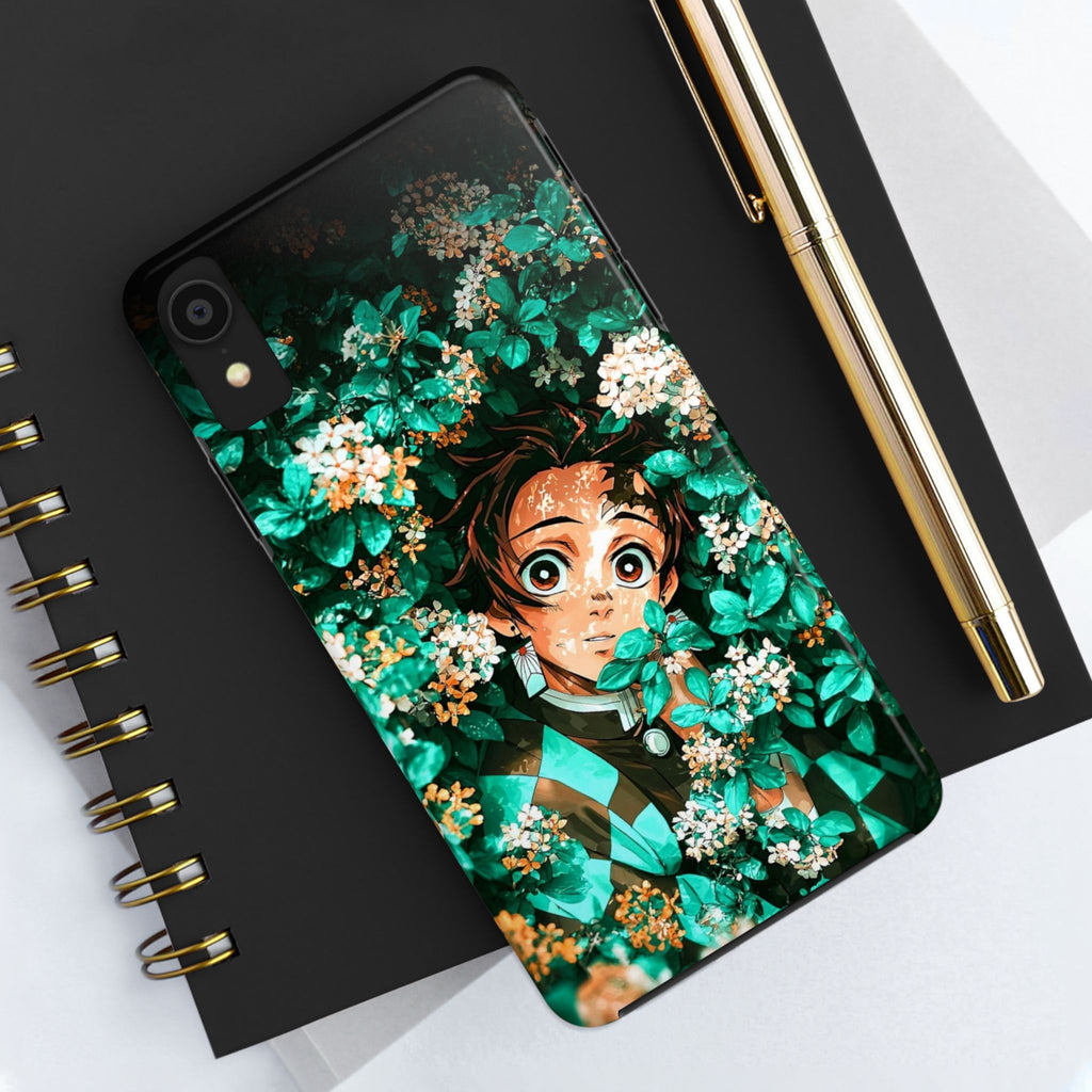Floral Fantasy Tough Phone Cases | Trendy Phone Cover | Unique Gift for Nature Lovers | Durable Protection | Anime-Inspired Design