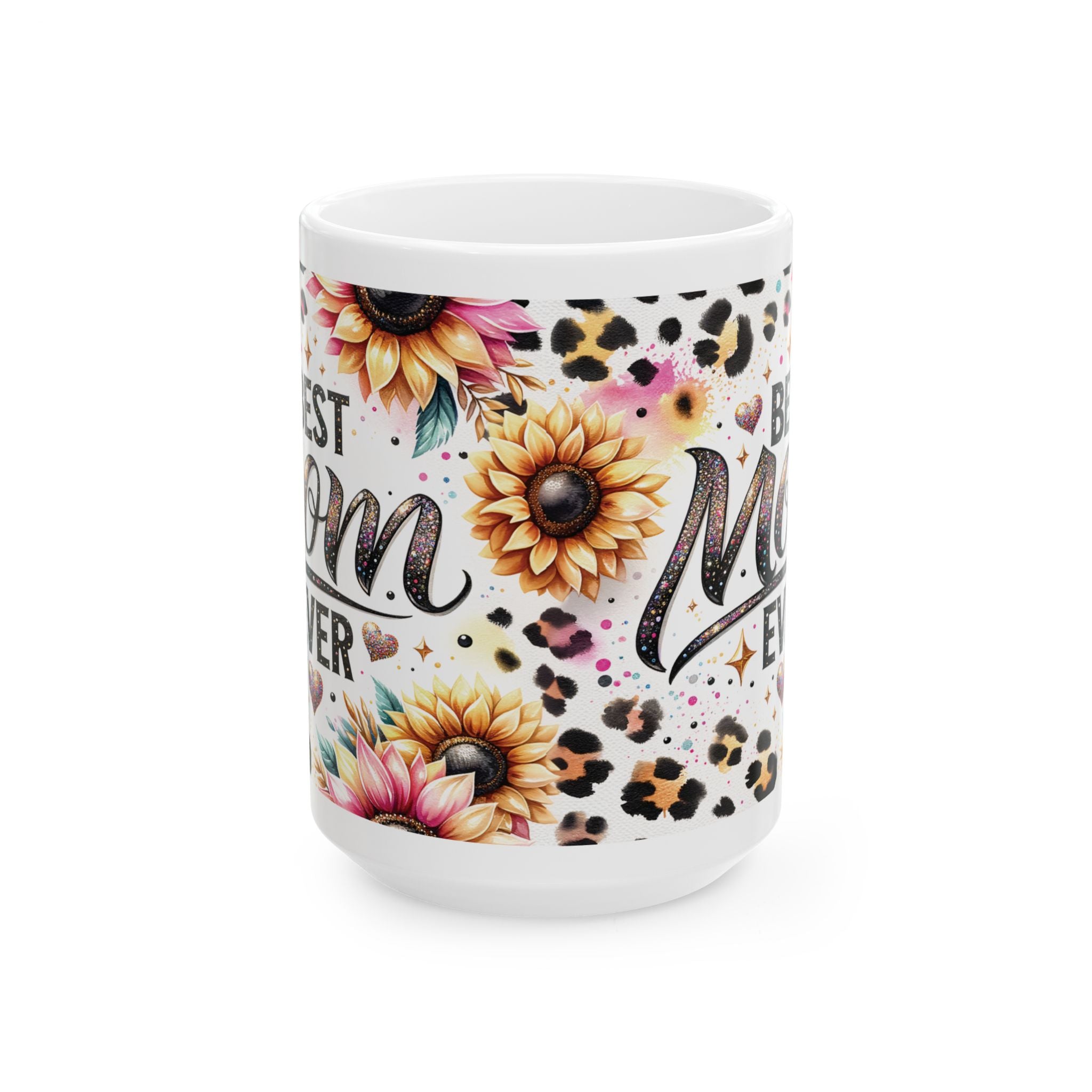 Best Mom Ever Ceramic Mug | Floral Coffee Cup | Gift for Mother's Day, Birthdays, Family Celebrations, Unique Tea Mug