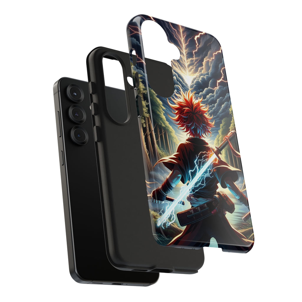 Epic Adventure Tough Phone Cases, Anime, Lightning Design, Durable Cover, Gift for Gamers, Festival Essential