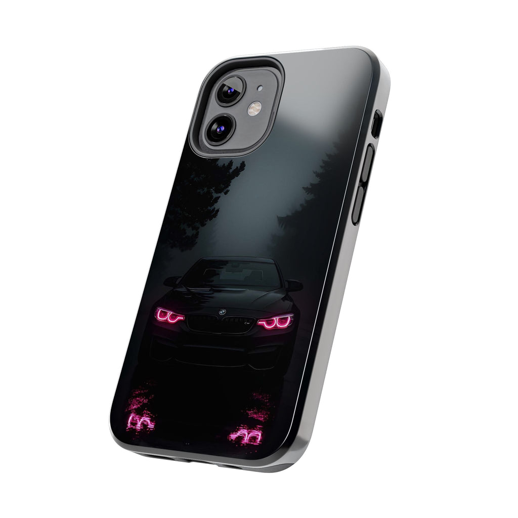Tough Phone Case with Neon Car Design, Durable Smartphone Cover, Gift for Car Enthusiasts, Unique Accessory for Him, Perfect for Birthdays