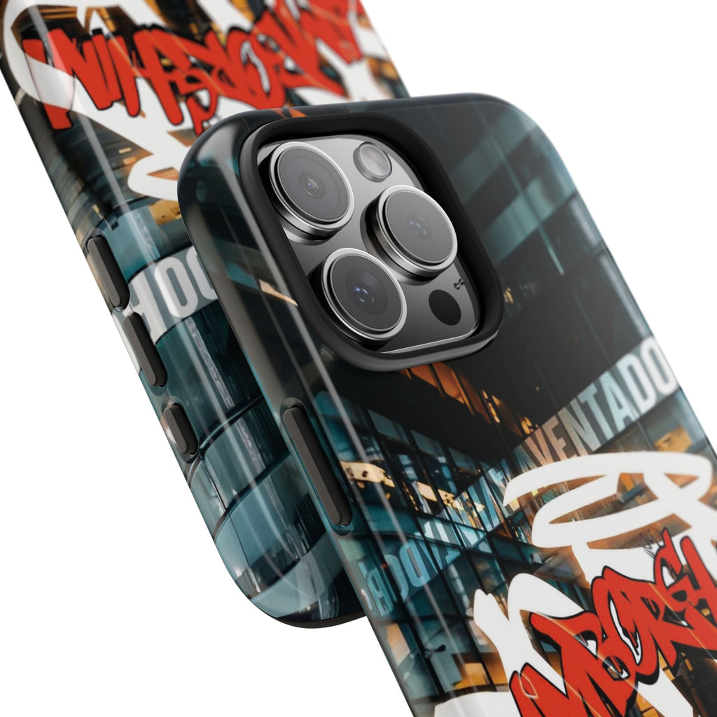 Urban Graffiti Tough Phone Case - Red Lamborghini Design