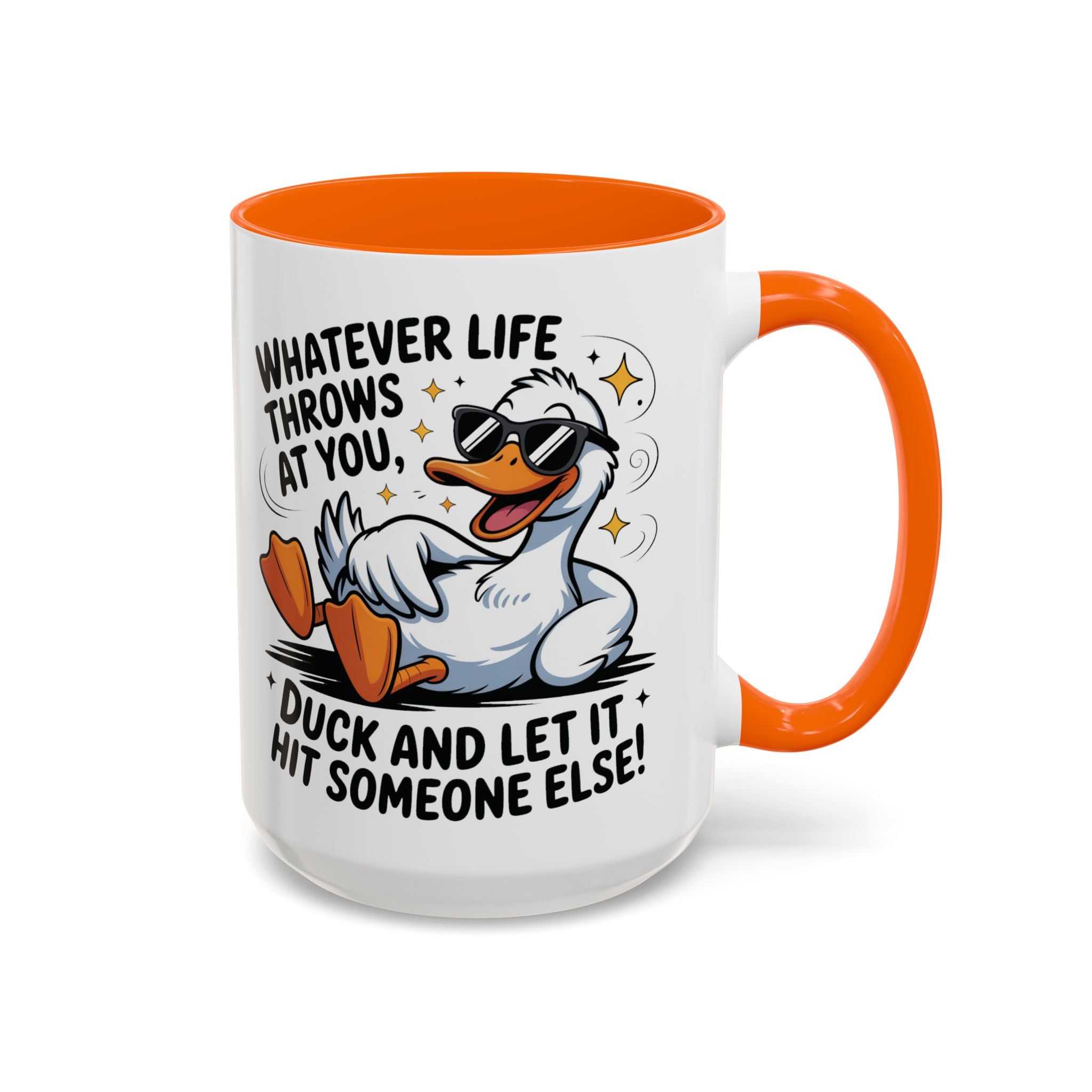 Duck Humor Coffee Mug - Fun Gift for Friends, Inspirational Mug, Quirky Kitchen Decor, Unique Birthday Present, Positive Vibes