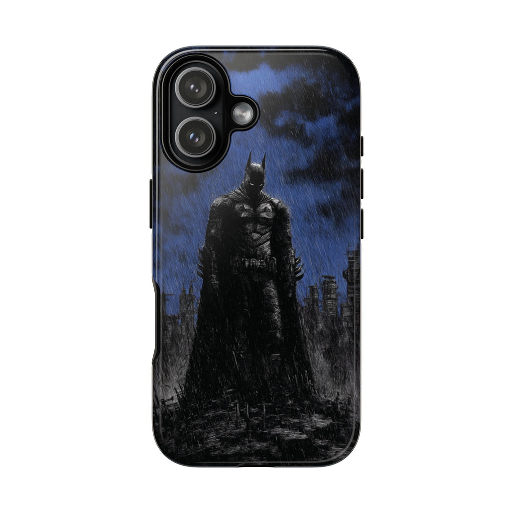 Batman Silhouette Tough Phone Case — Dark Gotham Protective Cover