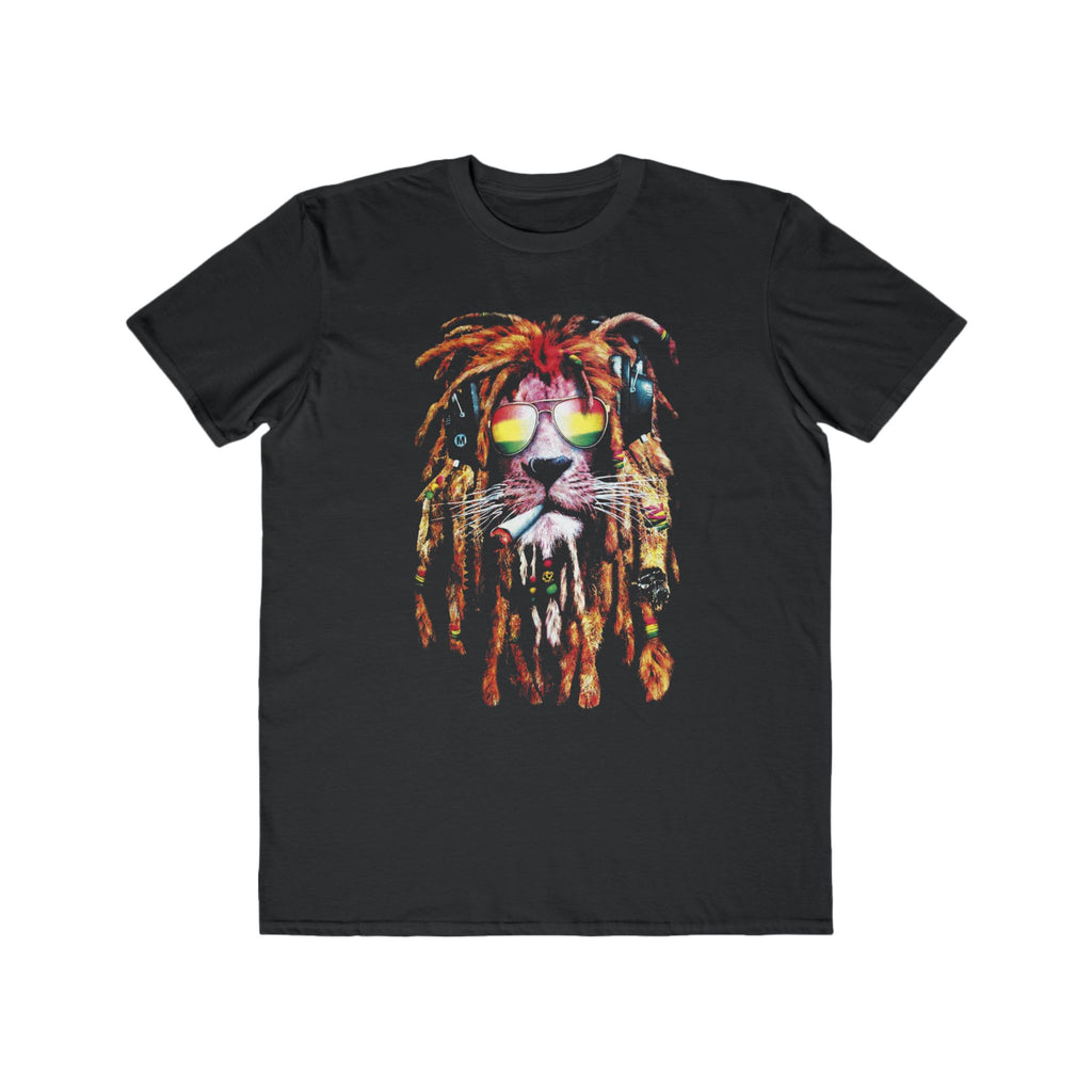 men's lightweight fashion tee with psychedelic lion design, casual wear, graphic tee, music lover gift, summer t-shirt, unique party outfit