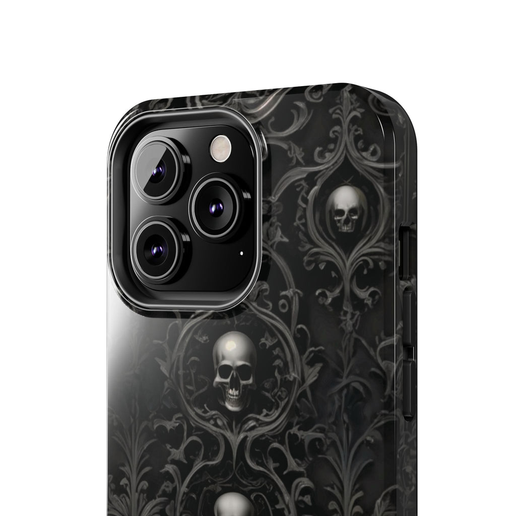 Gothic Skull Phone Cases - Tough Protection, Unique Gift for Halloween, Dark Aesthetic Accessory for Men and Women, Trendy Phone Cover