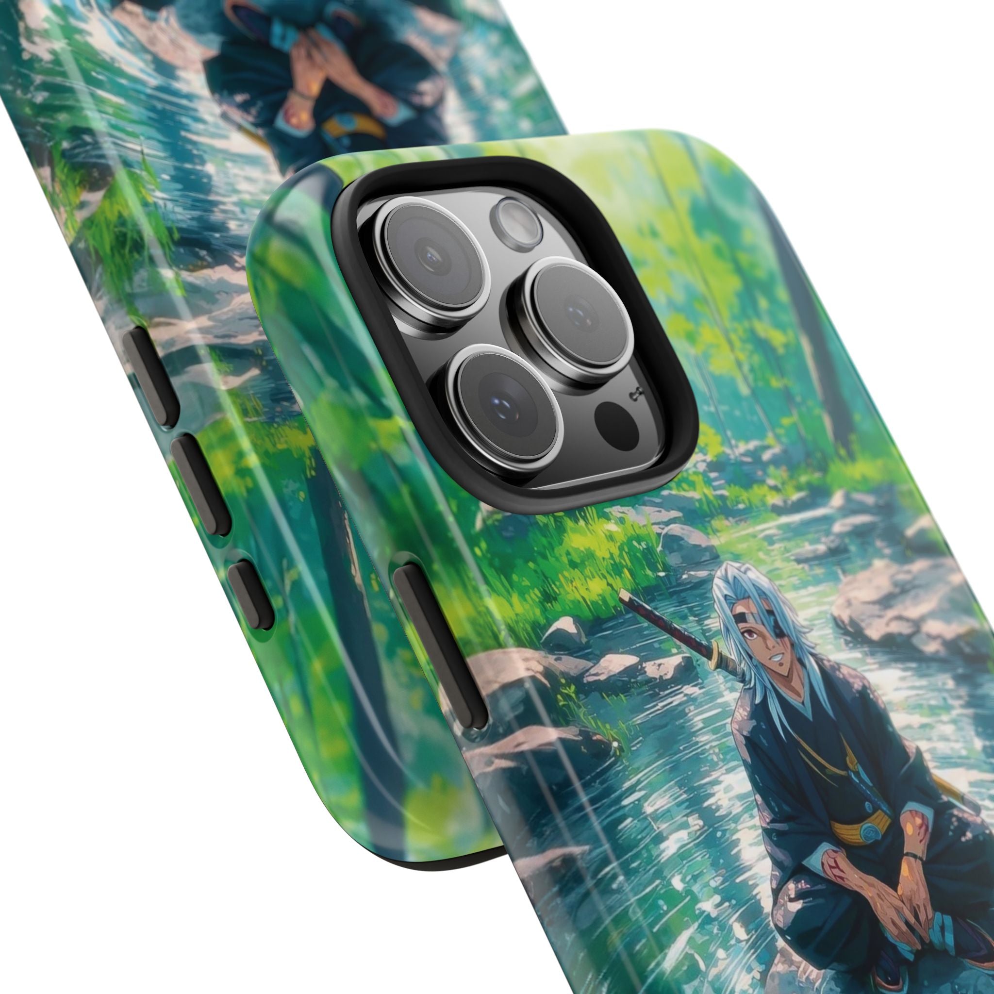 Serene Samurai Phone Case - Tough, Artistic Design for Nature Lovers