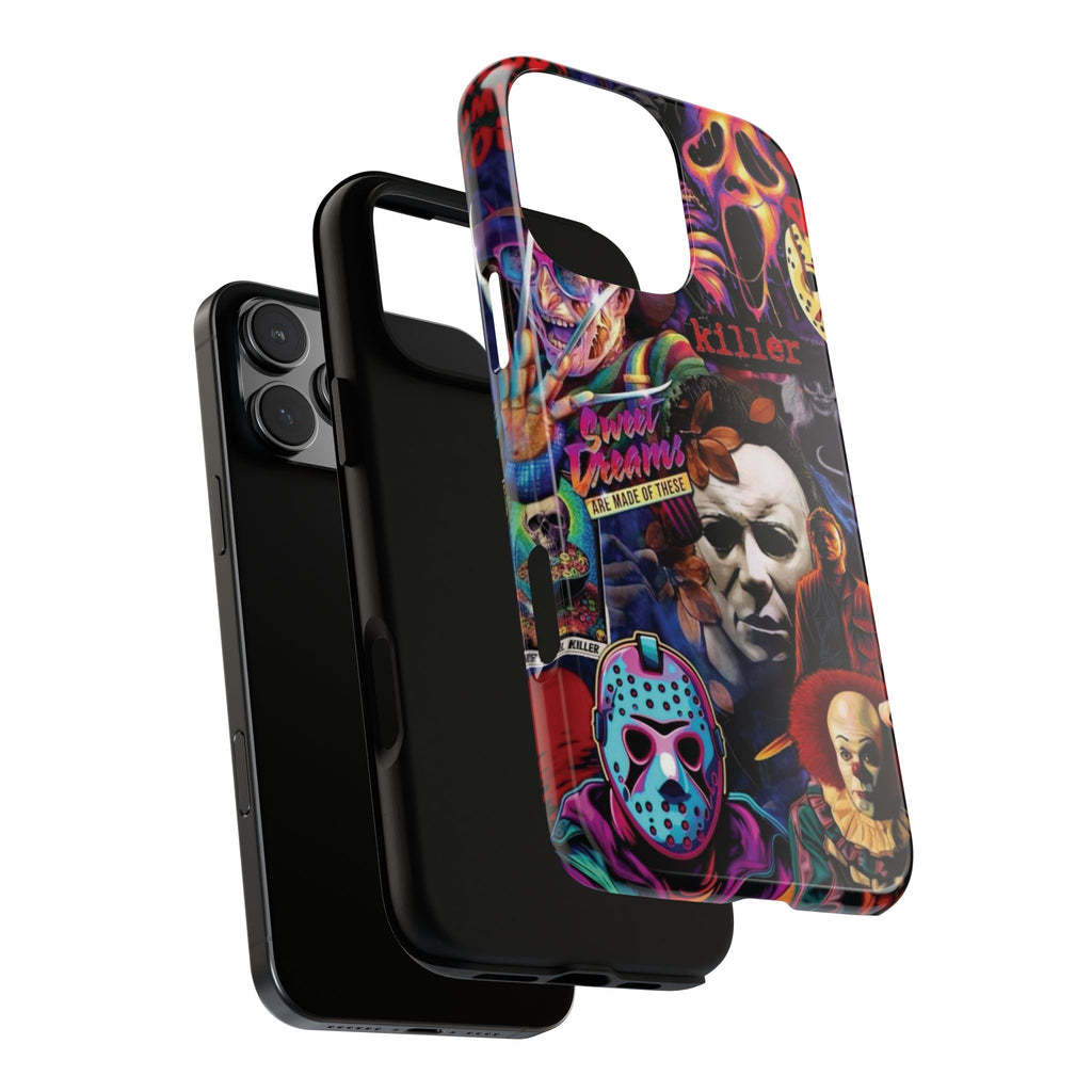 Horror Movie Collage Phone Case — Classic Slasher Icons (Michael Myers, Jason, Freddy, Ghostface, Pennywise)