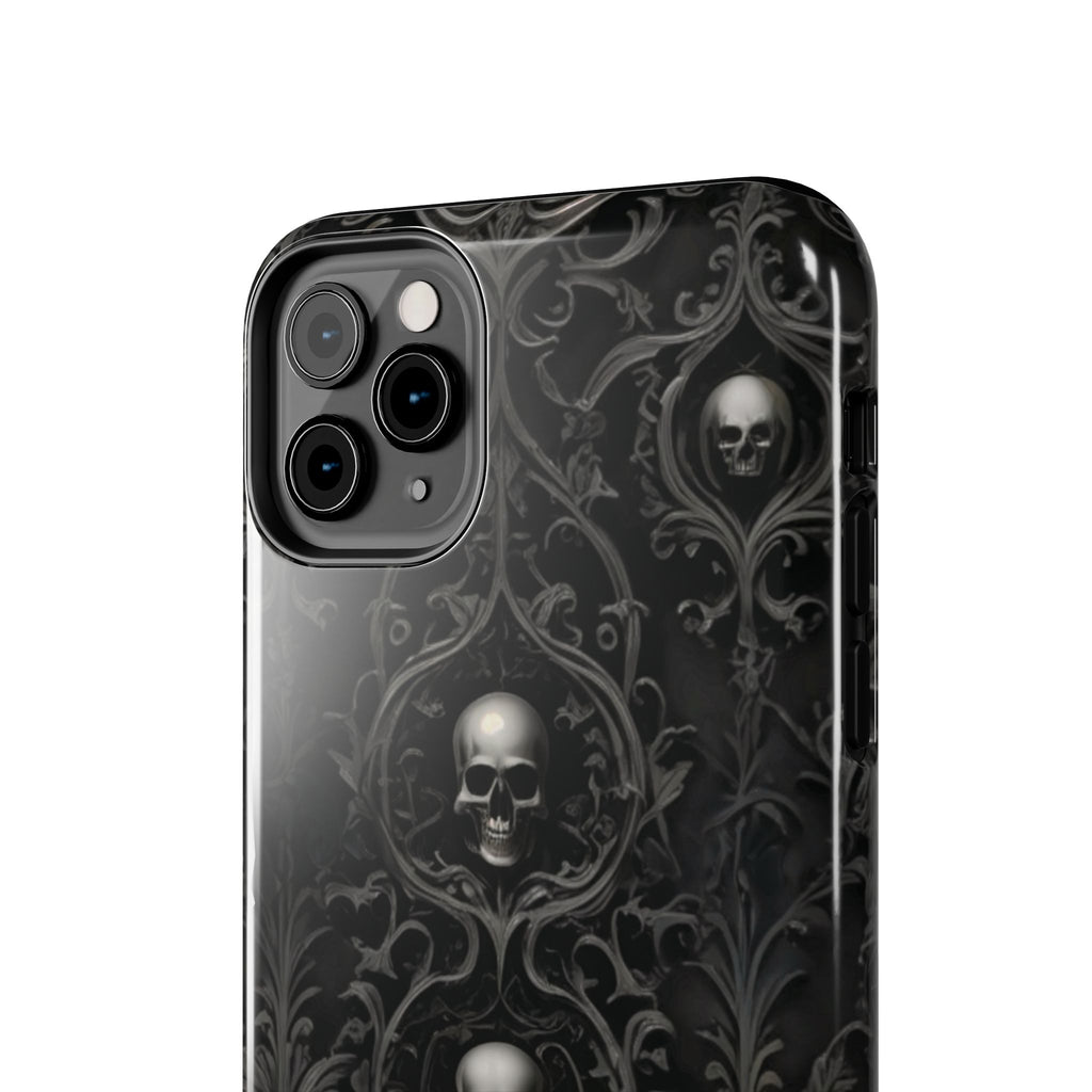 Gothic Skull Phone Cases - Tough Protection, Unique Gift for Halloween, Dark Aesthetic Accessory for Men and Women, Trendy Phone Cover