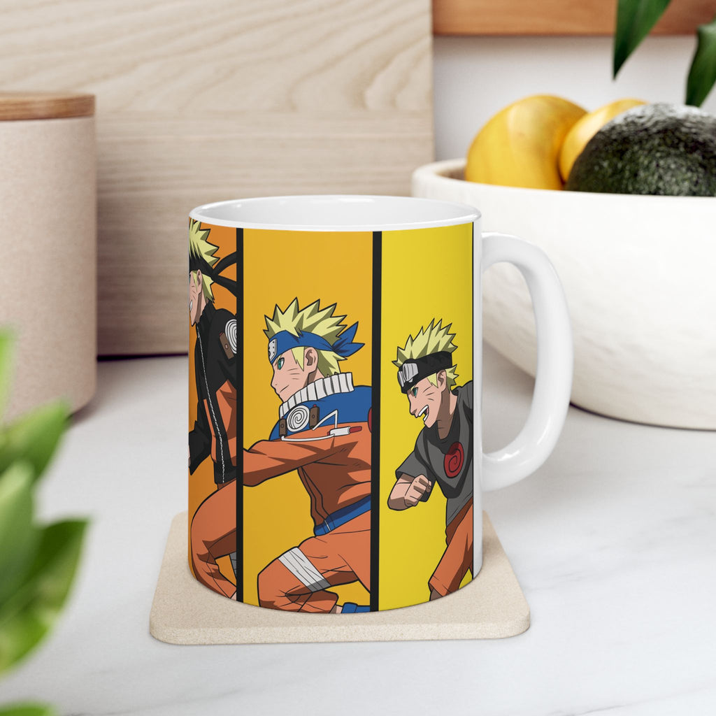 Naruto Evolution Ceramic Mug — Anime Ninja Transformations (11oz, 15oz)