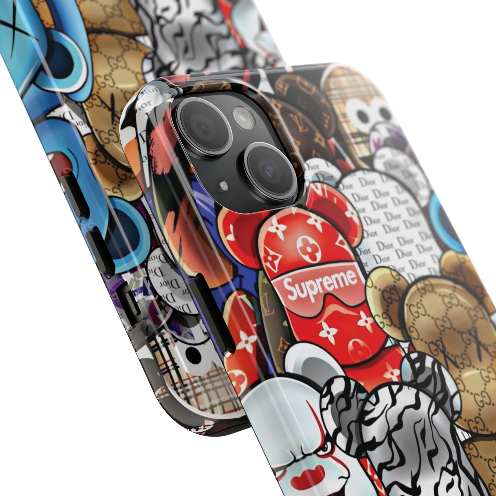 Trendy Bear Phone Case: Stylish Tough Protector for Streetwear Lovers, Gift for Teens, Unique Accessories for Holiday Celebrations