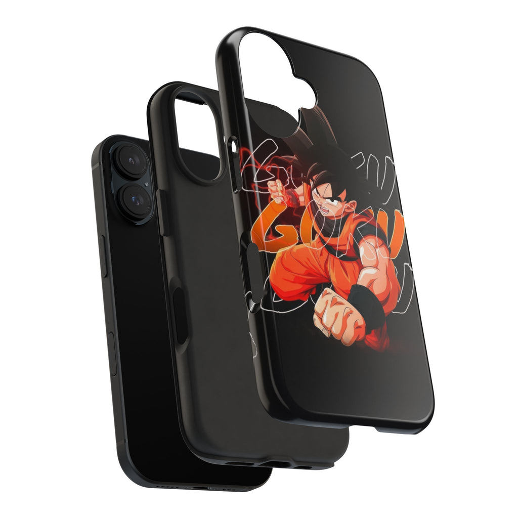 Anime Tough Phone Cases, Goku Strength Case, Durable Phone Cover, Gaming Phone Accessory, Cartoon Phone Case, Gift for Fans