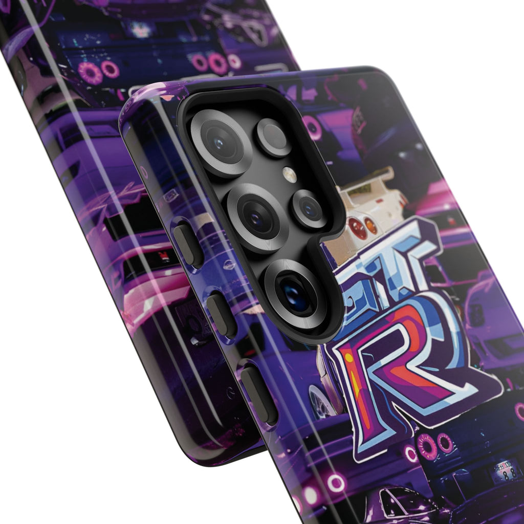 GTR Racing Phone Case – Neon Purple Sportscar Design