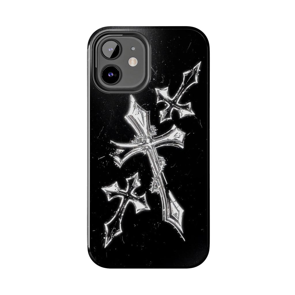 Tough Phone Case with Cross Design, Gothic Phone Cover, Personalized Phone Case, Customizable Tech Accessories, Unique Gift Idea
