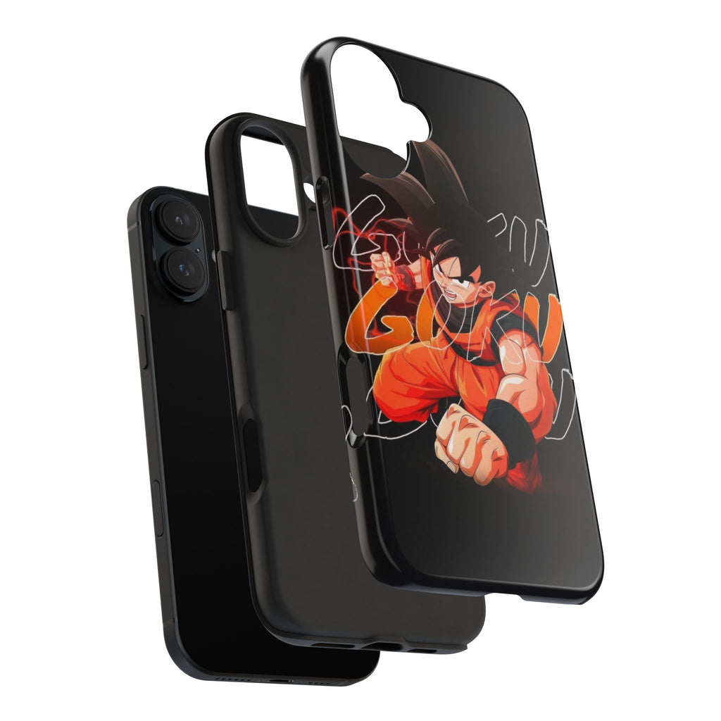 Anime Tough Phone Cases, Goku Strength Case, Durable Phone Cover, Gaming Phone Accessory, Cartoon Phone Case, Gift for Fans