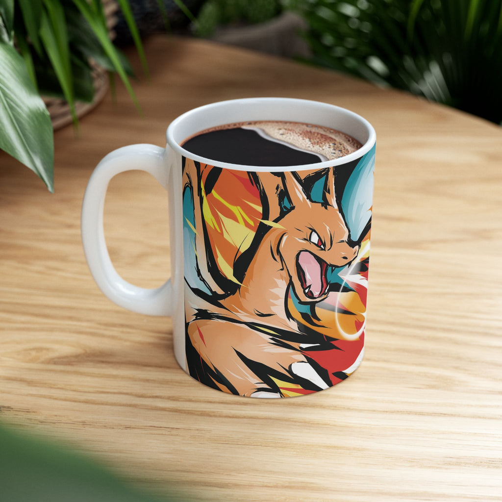 Charzard Ceramic Mug — Colorful Mythical Fantasy Coffee Cup (11oz & 15oz)