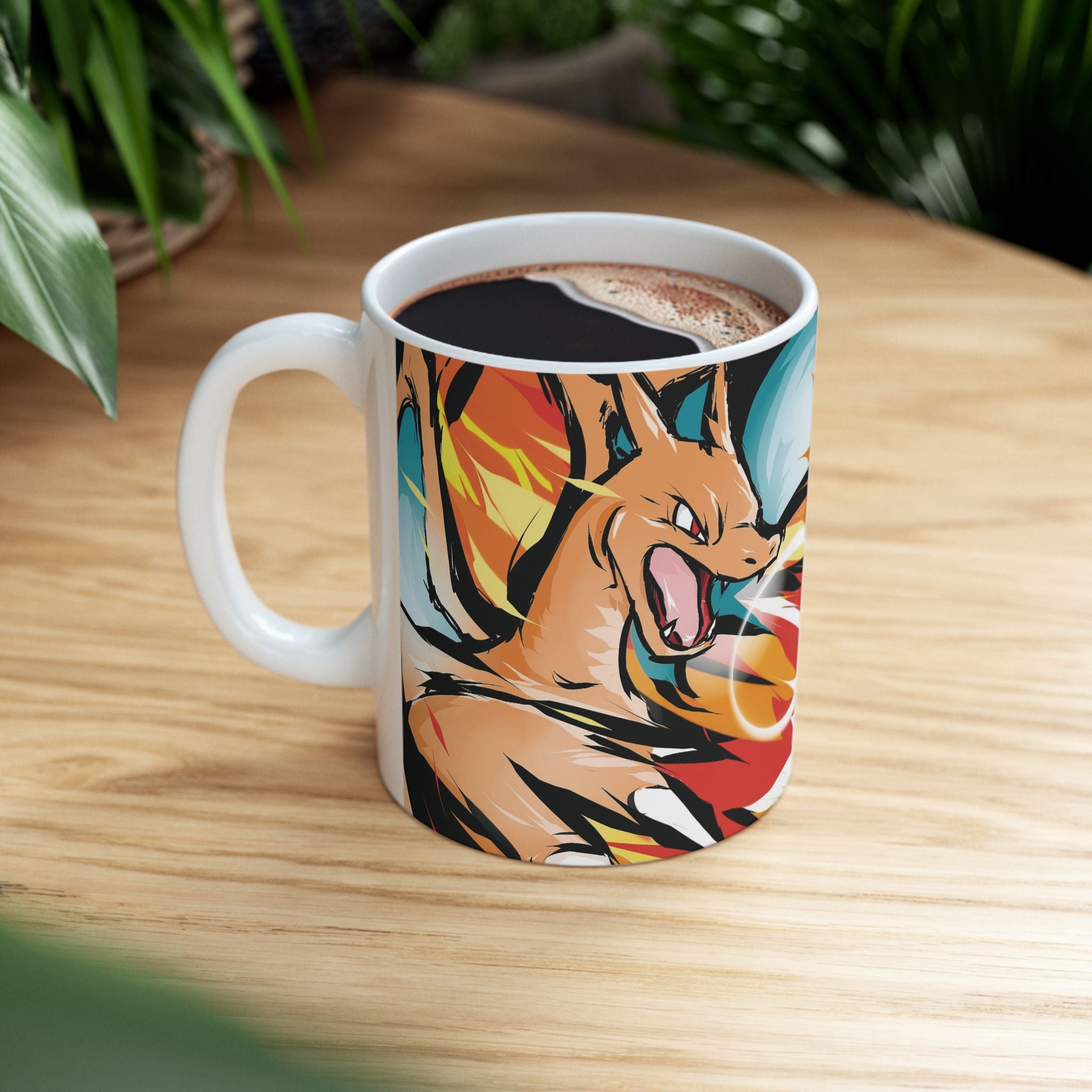 Charzard Ceramic Mug — Colorful Mythical Fantasy Coffee Cup (11oz & 15oz)