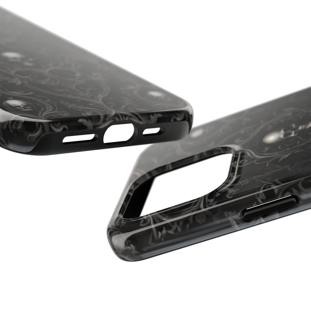 Gothic Skull Phone Cases - Tough Protection, Unique Gift for Halloween, Dark Aesthetic Accessory for Men and Women, Trendy Phone Cover