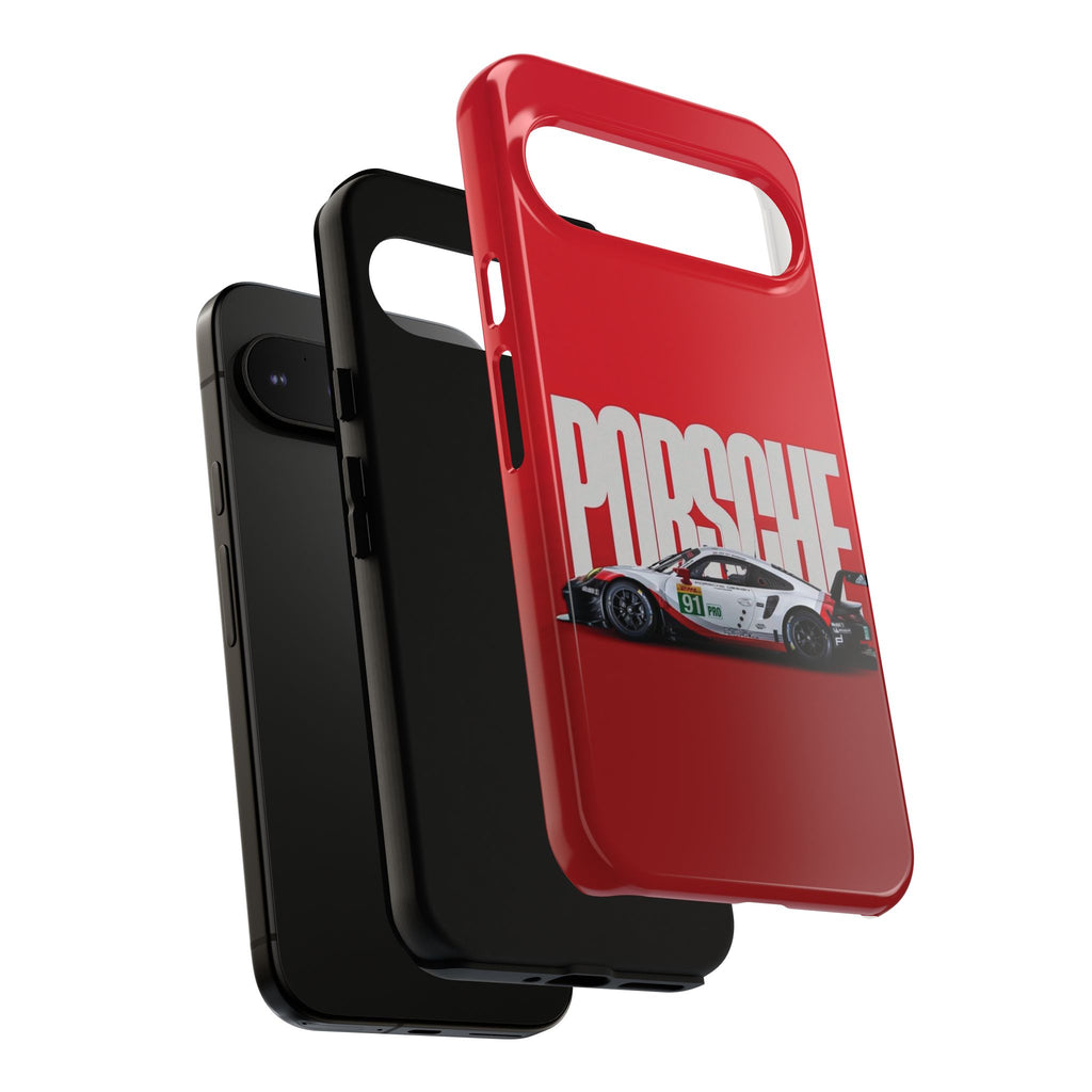 Porsche Racing Phone Case — Red Performance Car Protective Cover