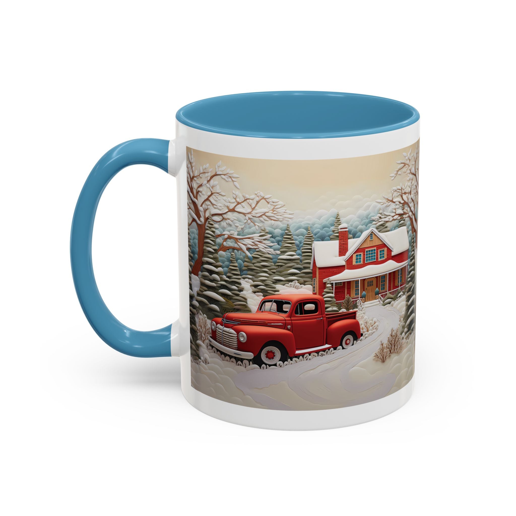 Winter Wonderland Accent Coffee Mug, Cozy Holiday Coffee Cup, Festive Gift for Coffee Lovers, Winter Decor Mug, Rustic Home Accent