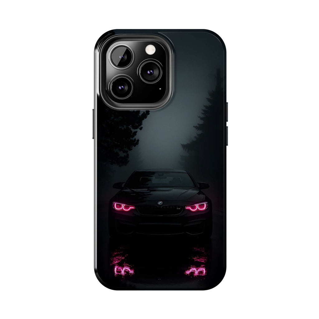 Tough Phone Case with Neon Car Design, Durable Smartphone Cover, Gift for Car Enthusiasts, Unique Accessory for Him, Perfect for Birthdays