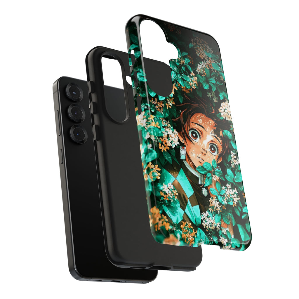 Floral Fantasy Tough Phone Cases | Trendy Phone Cover | Unique Gift for Nature Lovers | Durable Protection | Anime-Inspired Design