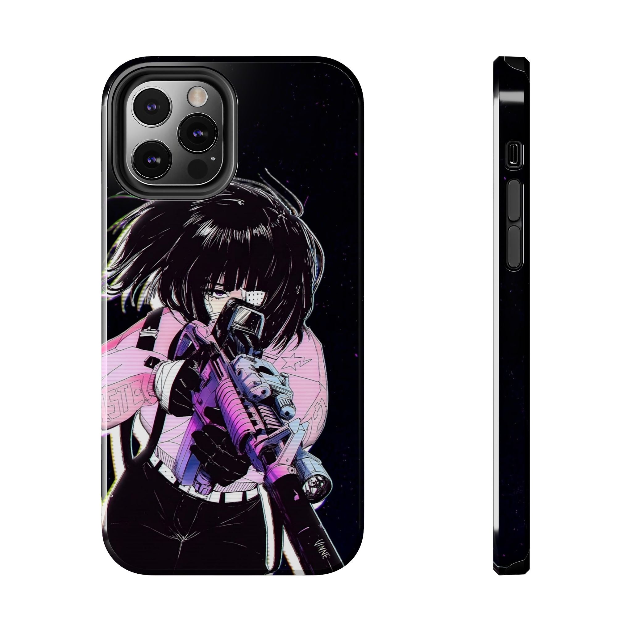 Anime-Style Tough Phone Cases with Edgy Designs, Perfect for Gamers, Cyberpunk Lovers, Gifts for Birthdays, Holidays, and Cosplay