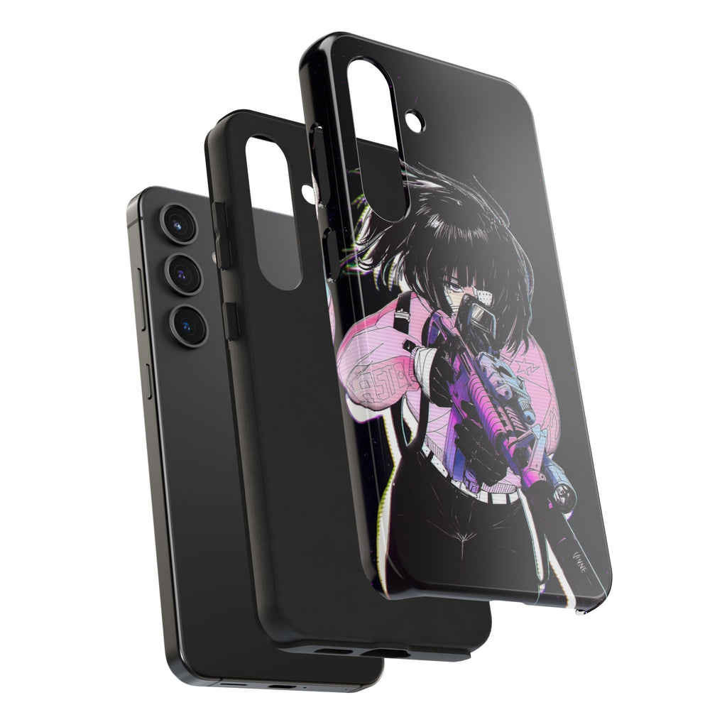 Anime-Style Tough Phone Cases with Edgy Designs, Perfect for Gamers, Cyberpunk Lovers, Gifts for Birthdays, Holidays, and Cosplay