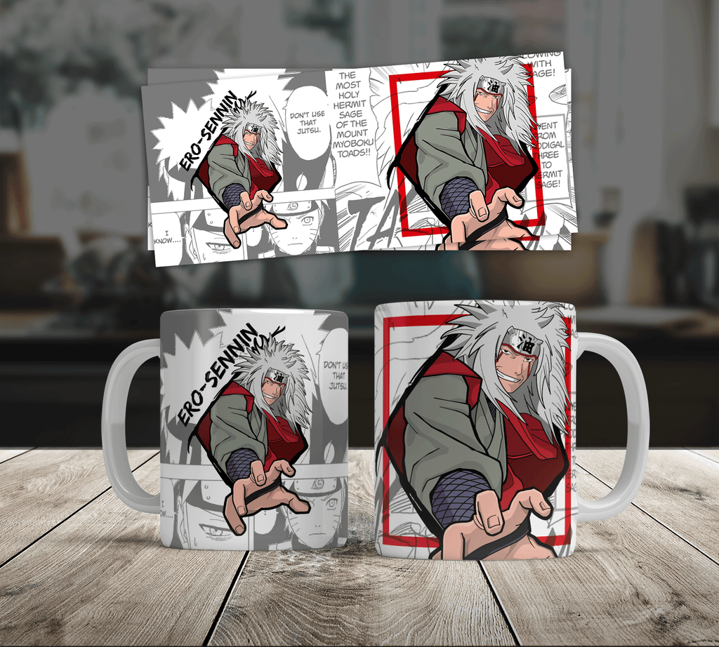 Anime Comic Panel Mug — Jiraiya 'Most Holy Hermit Sage' Design (11oz/15oz)