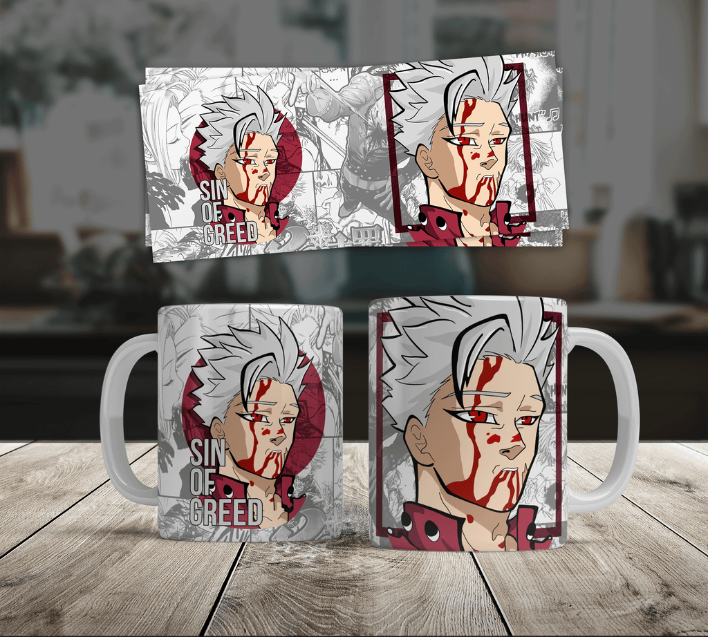 Anime Manga Collage Ceramic Mug (11oz, 15oz) — Chibi Character Panel Design