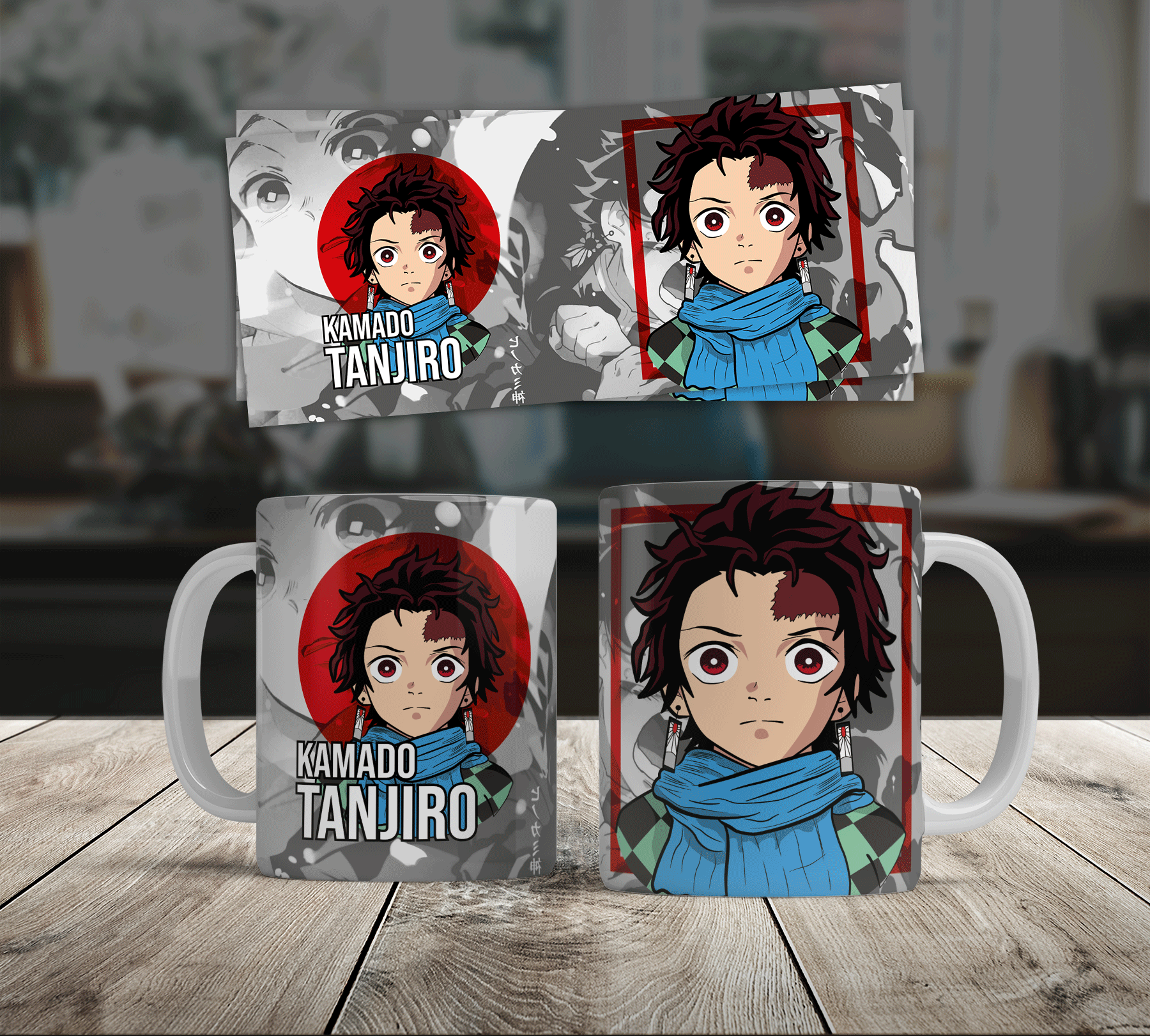 Anime Character Ceramic Mug - Chibi Hero Design (11oz, 15oz)