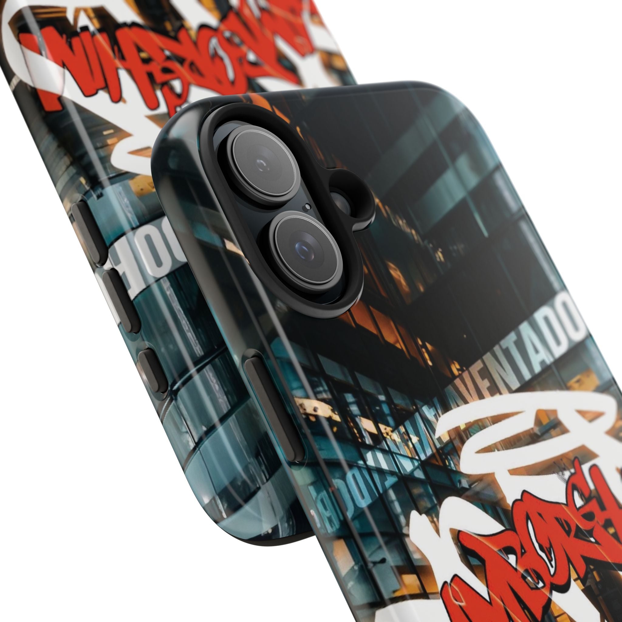 Urban Graffiti Tough Phone Case - Red Lamborghini Design