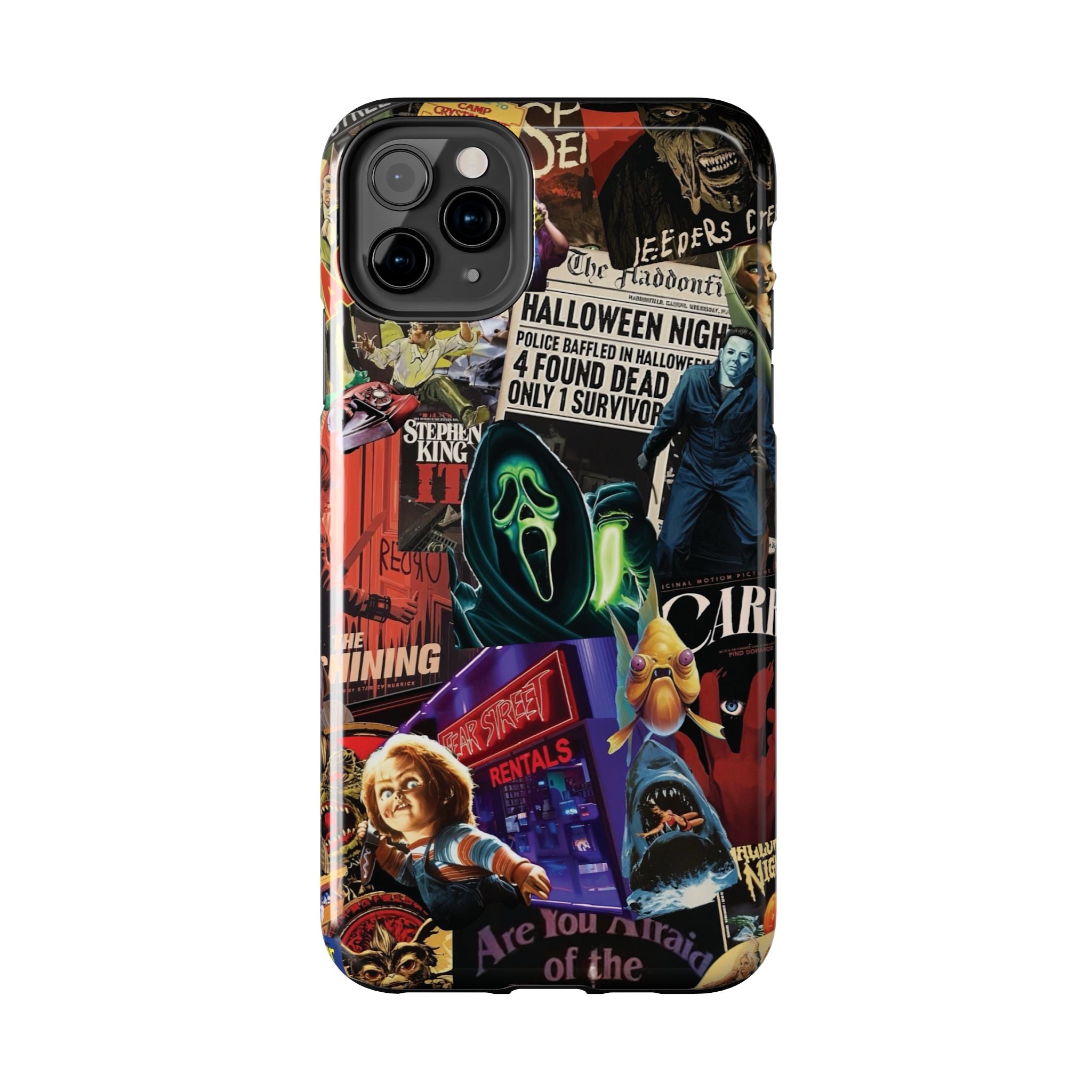 Spooky Horror Movie Phone Case | Tough Phone Cases for Horror Lovers, Halloween Gifts, Unique Accessories, Movie Night Essentials, [...]