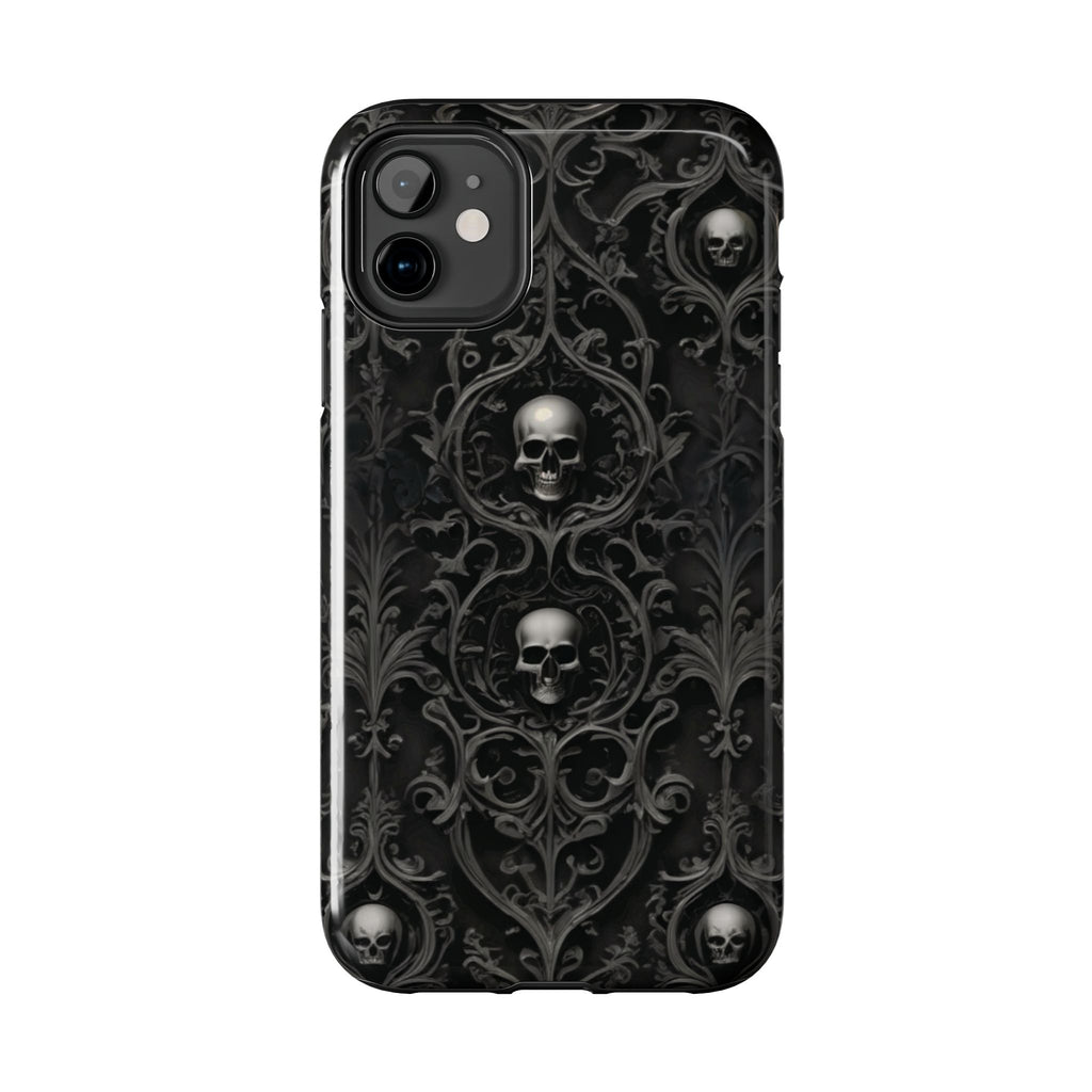 Gothic Skull Phone Cases - Tough Protection, Unique Gift for Halloween, Dark Aesthetic Accessory for Men and Women, Trendy Phone Cover
