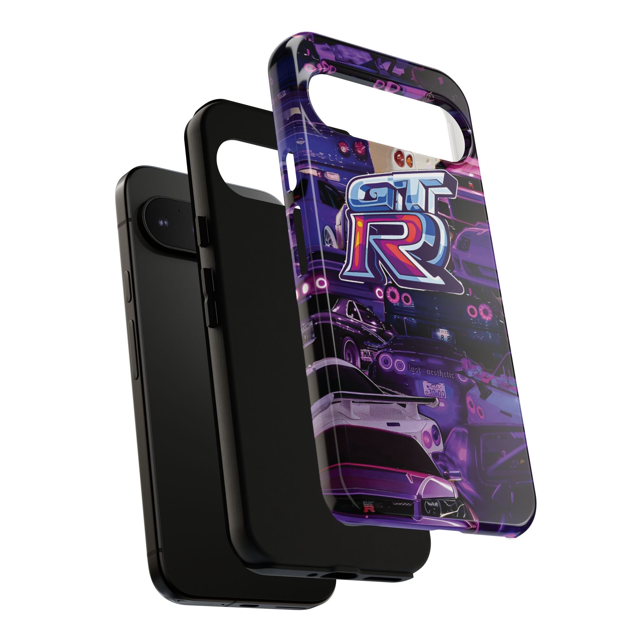 GTR Racing Phone Case – Neon Purple Sportscar Design
