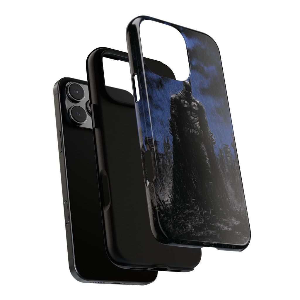Batman Silhouette Tough Phone Case — Dark Gotham Protective Cover