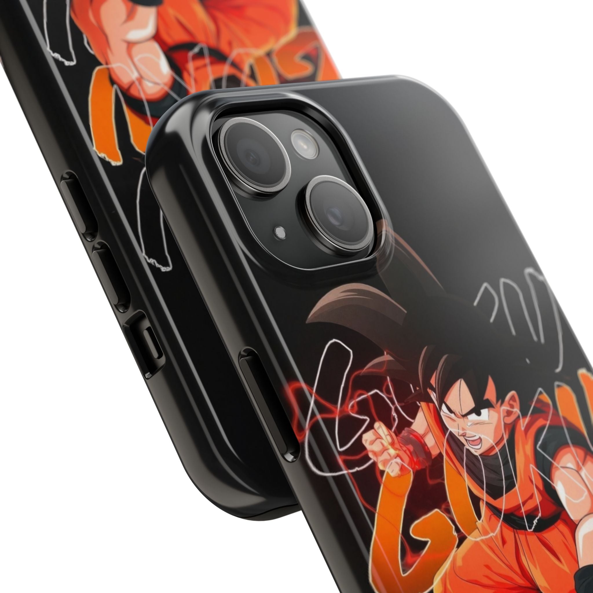 Anime Tough Phone Cases, Goku Strength Case, Durable Phone Cover, Gaming Phone Accessory, Cartoon Phone Case, Gift for Fans