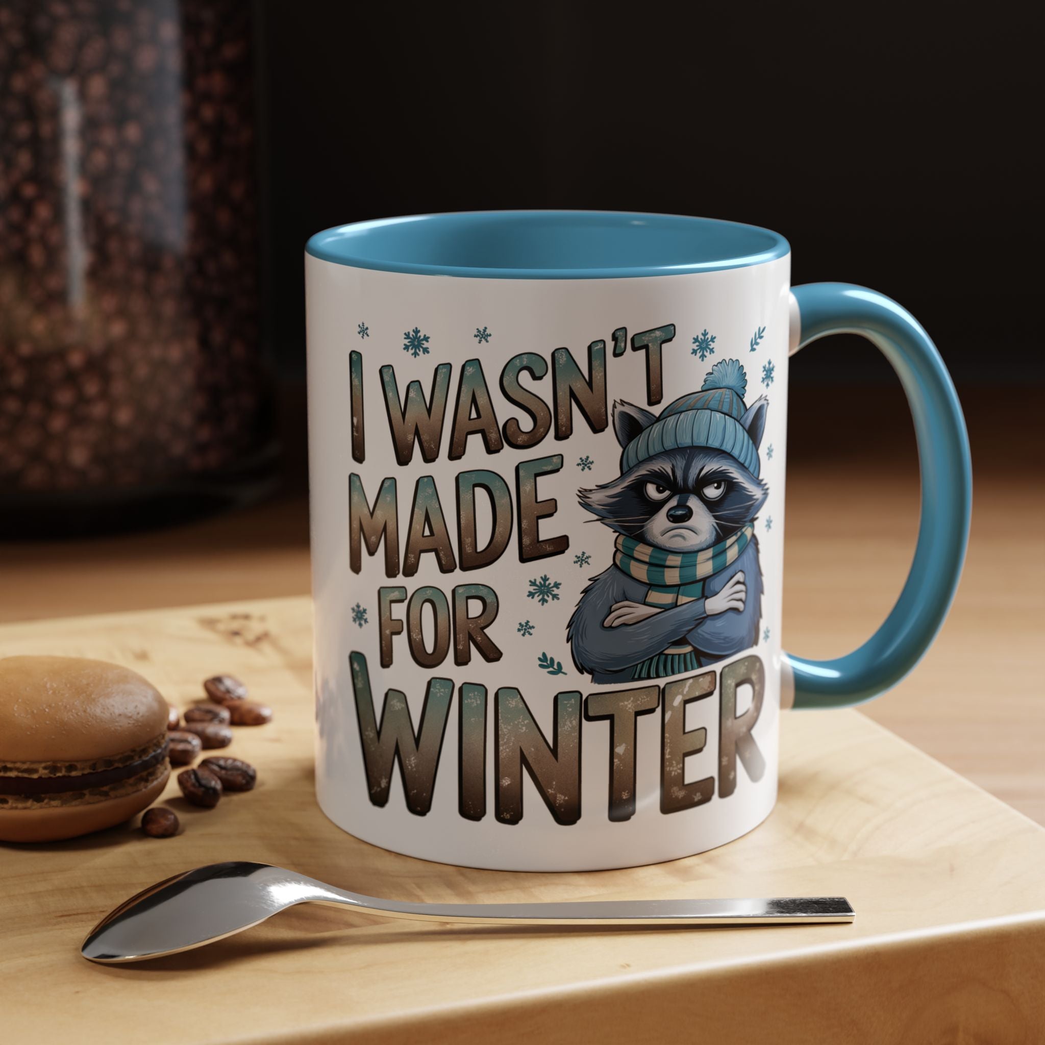 Winter-Themed Accent Coffee Mug with Raccoon Design - Fun Holiday Gift, Eco-Friendly Drinkware, Cute Kitchen Decor, Coffee Lover's [...]