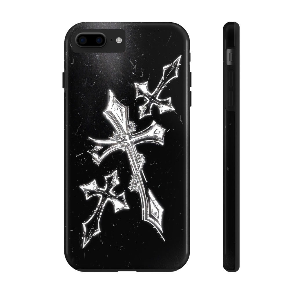 Tough Phone Case with Cross Design, Gothic Phone Cover, Personalized Phone Case, Customizable Tech Accessories, Unique Gift Idea
