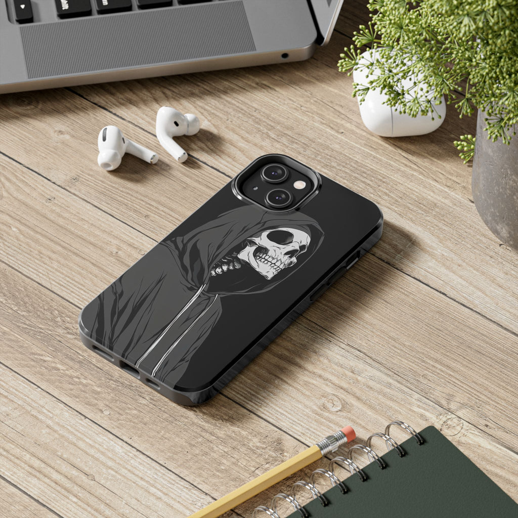 Edgy Skull Phone Cases, Protective Phone Cover, Goth Aesthetic, Halloween Decor, Unique Gift