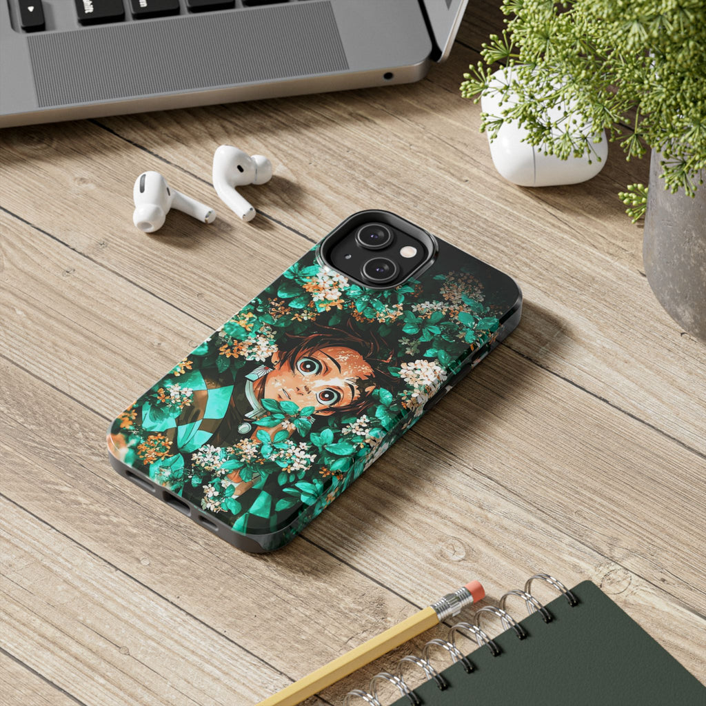 Floral Fantasy Tough Phone Cases | Trendy Phone Cover | Unique Gift for Nature Lovers | Durable Protection | Anime-Inspired Design