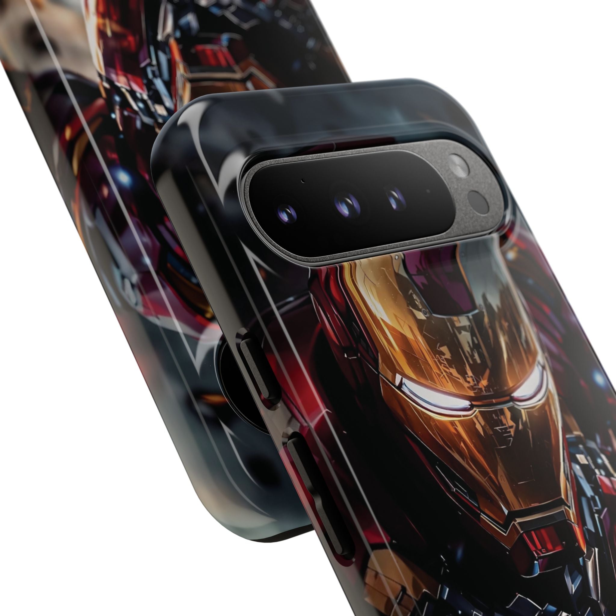 Iron Warrior Tough Phone Case — Protective Superhero Armor Design