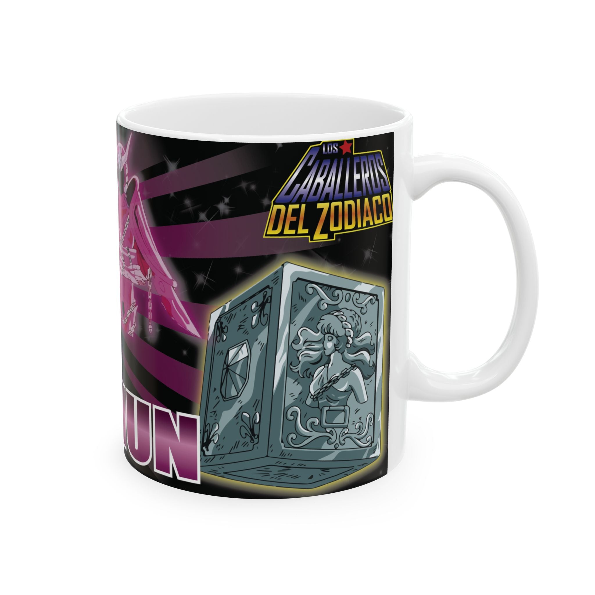 Shun Anime Character Ceramic Mug (11oz/15oz) – Pink Mecha Design