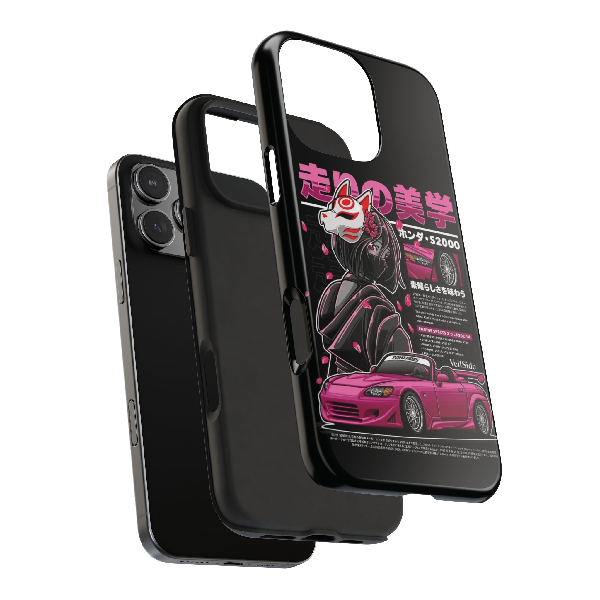 Auto Enthusiast Tough Phone Case with Japanese Aesthetic
