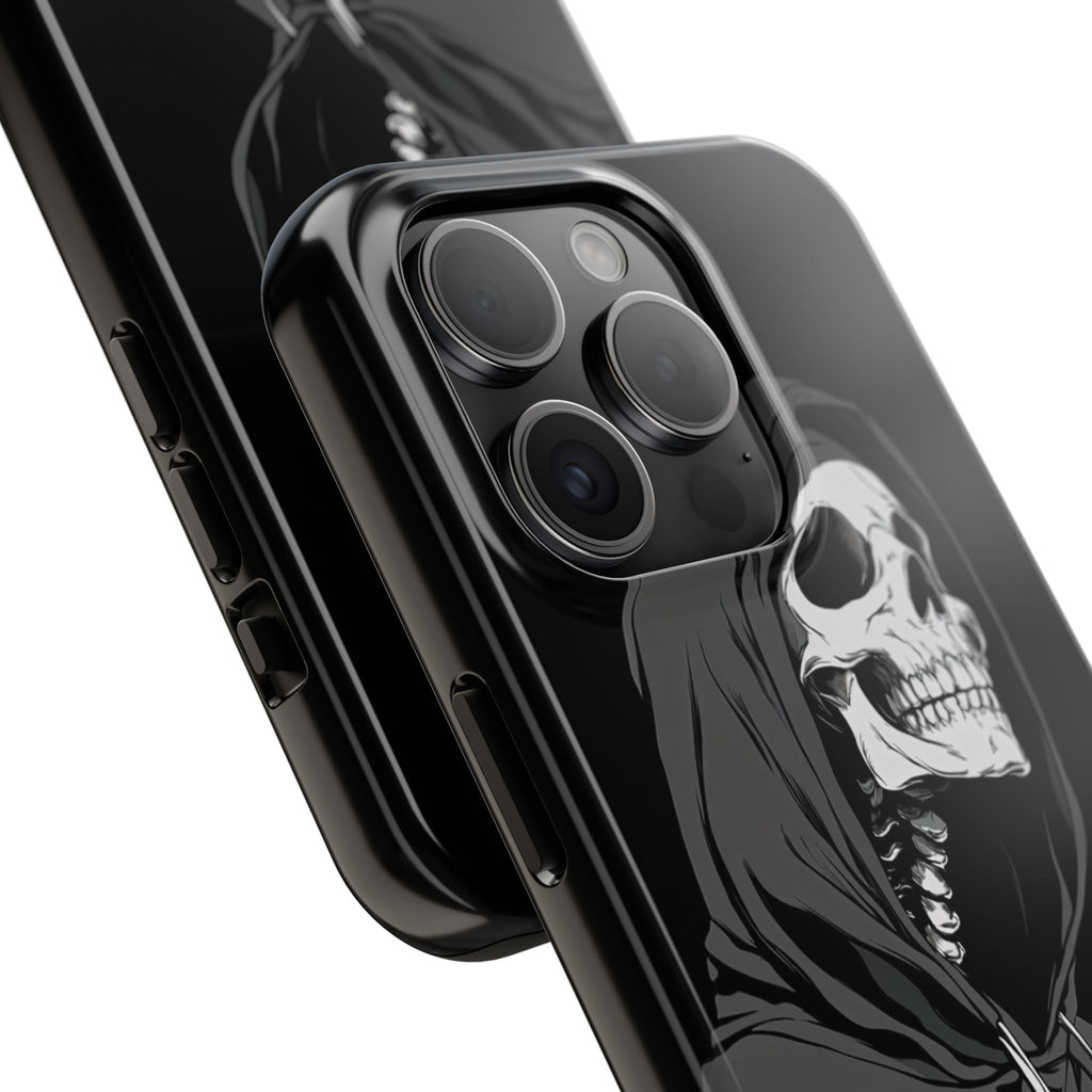 Edgy Skull Phone Cases, Protective Phone Cover, Goth Aesthetic, Halloween Decor, Unique Gift