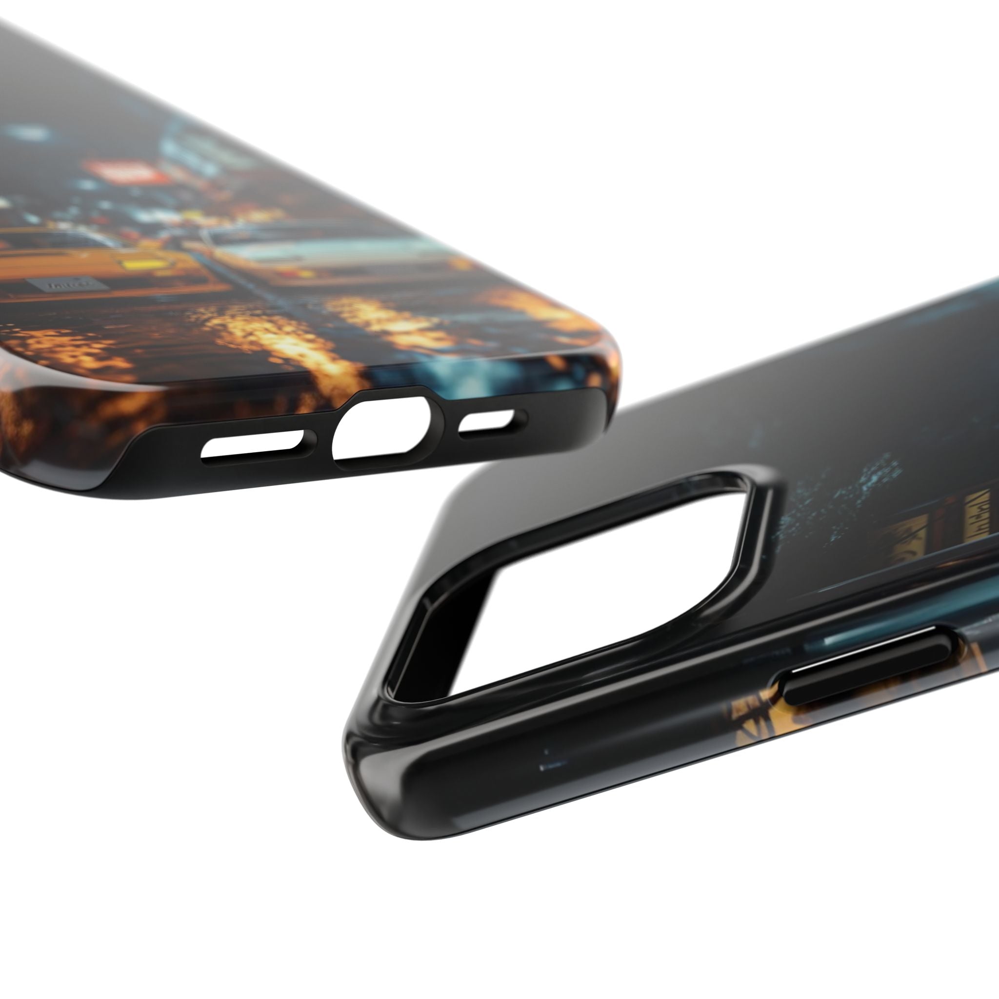 Night Cityscape Phone Cases, Urban Aesthetic Case, Tough Protection Case, Perfect Gift for Car Lovers, Ideal for Birthdays, Holidays